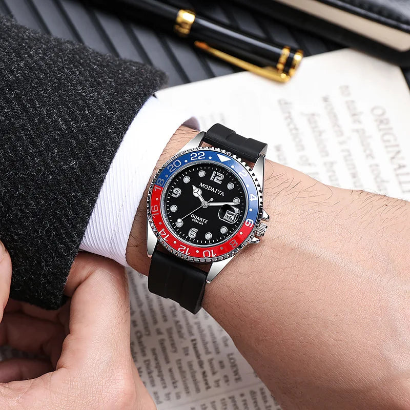 Fashion Men's Watches Date High-end Luxury Casual Sport Clock Classic Business Quartz Male Stainless Steel Wristwatches